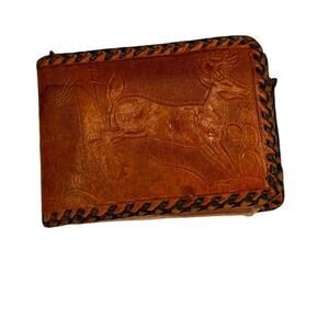 Vintage Hand Carved and Tooled Leather